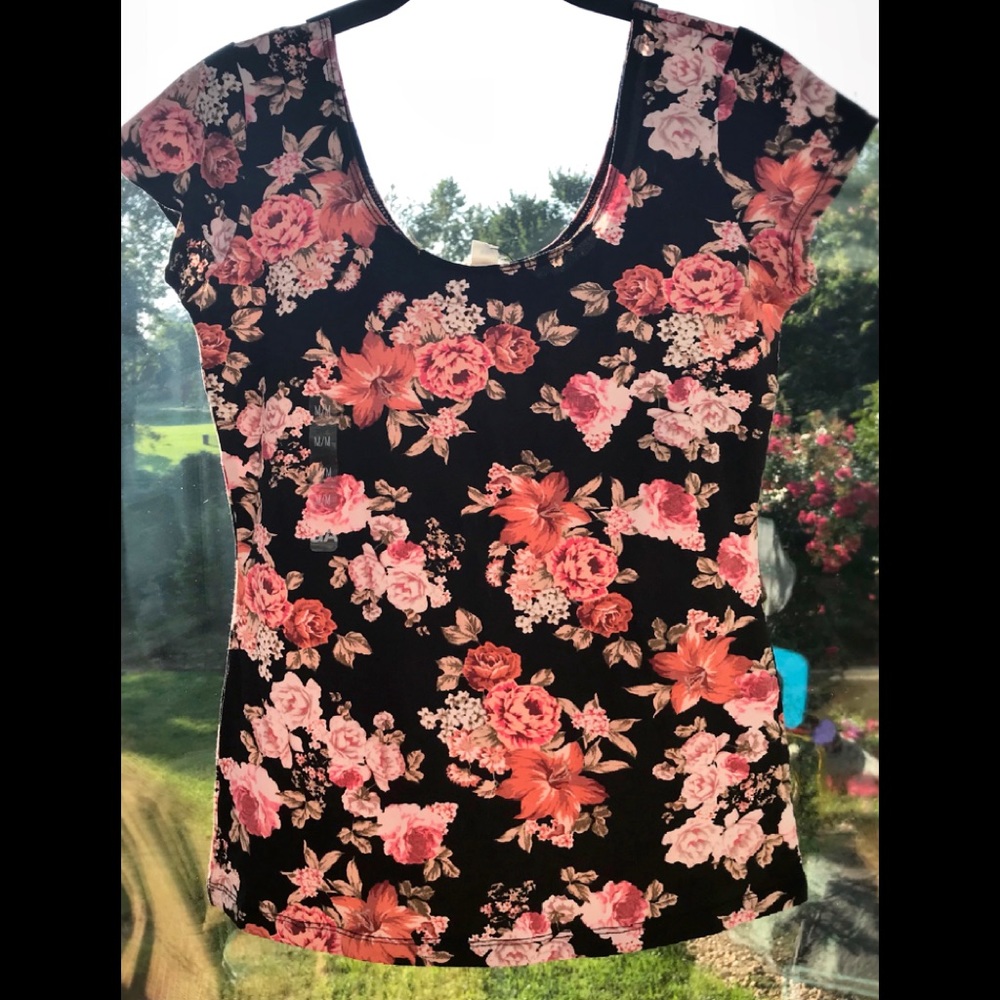 NEW! Garage Floral Pink shirt